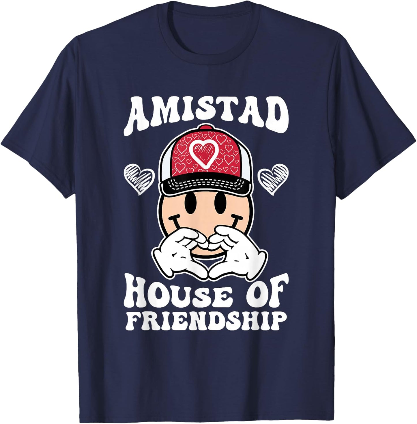 Amistad House Of Friendship Friendly School Spirit Kids T-Shirt - T-Shirt | Navy