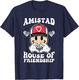 Amistad House Of Friendship Friendly School Spirit Kids T-Shirt - T-Shirt | Navy