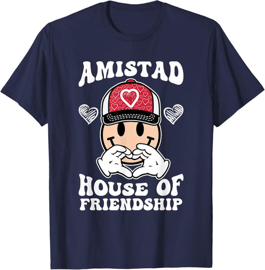 Amistad House Of Friendship Friendly School Spirit Kids T-Shirt - T-Shirt | Navy