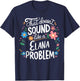 Elana Personalized Cute Girls Elana Name T-Shirt - T-Shirt | Navy