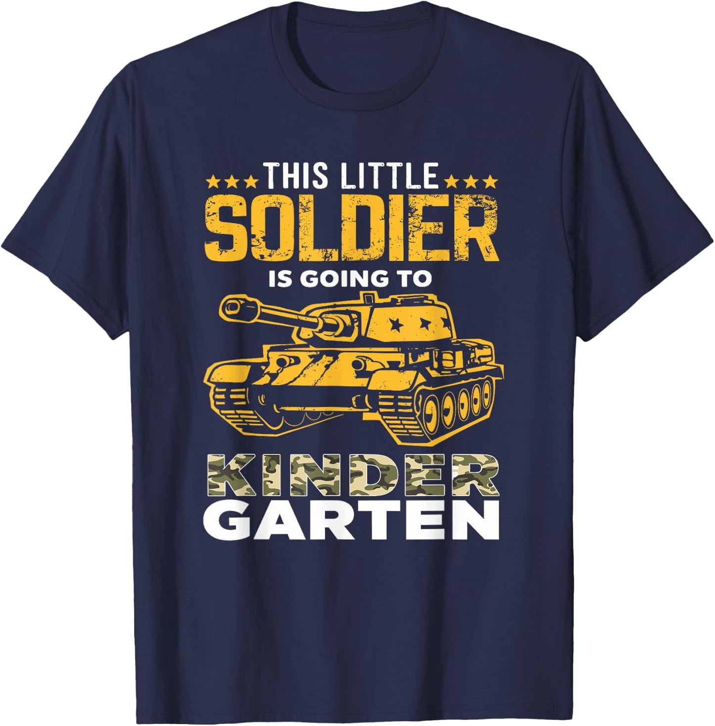 Military Army Camo Tanks Kindergarten Back To School Boys T-Shirt - T-Shirt | Navy