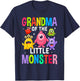 Grandma Of The Little Monster Birthday Party Family Monster T-Shirt - T-Shirt | Navy