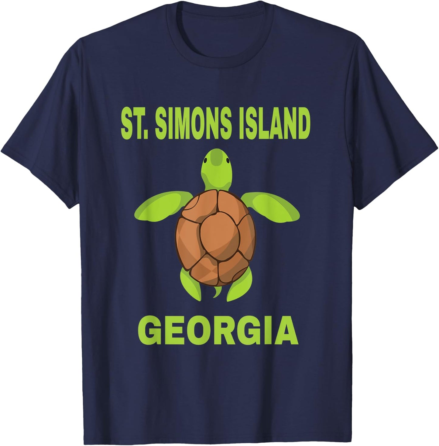St. Simons Island Family Vacation Georgia Sea Turtle T-Shirt - T-Shirt | Navy