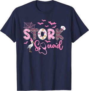 Women Stork Squad Halloween Labor and Delivery Nurse T-Shirt - T-Shirt | Navy