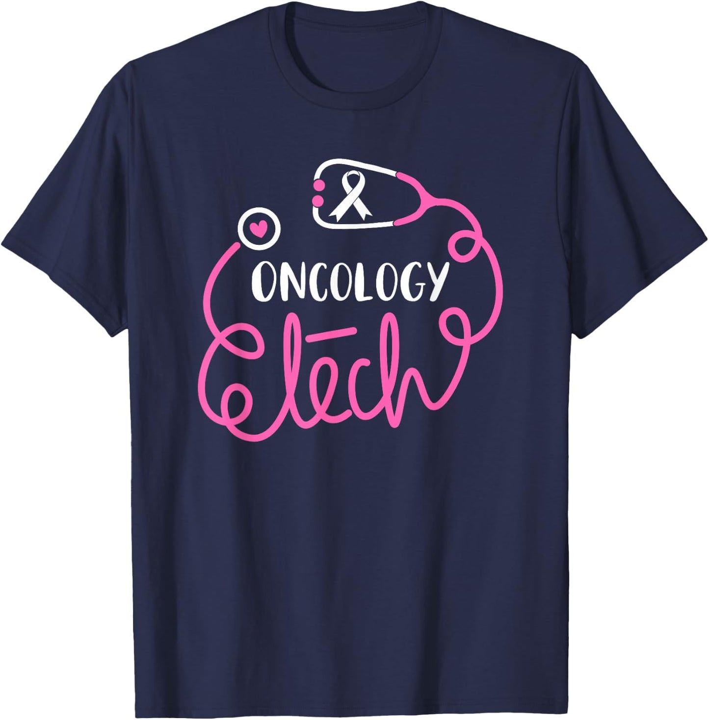 Oncology Tech Cancer Awareness Radiation Oncology technician T-Shirt - T-Shirt | Navy