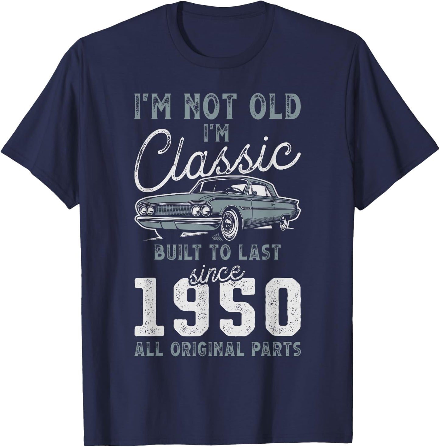 1950 Classic Car 75th Birthday T-Shirt - T-Shirt | Navy