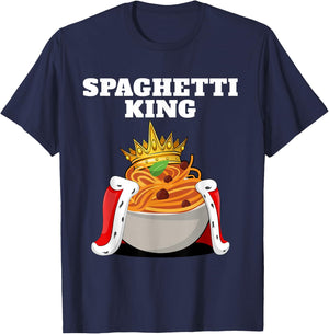 Spaghetti King | Pasta Lover Shirt | Italian Spaghetti T-Shirt - T-Shirt | Navy