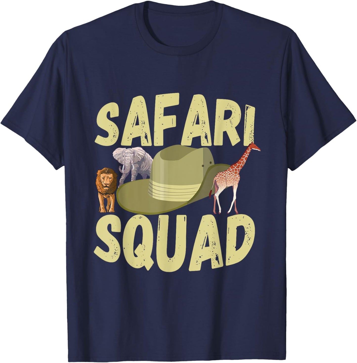 Safari Tour Guide Safari Squad Wildlife Safari Animals Zoo T-Shirt - T-Shirt | Navy