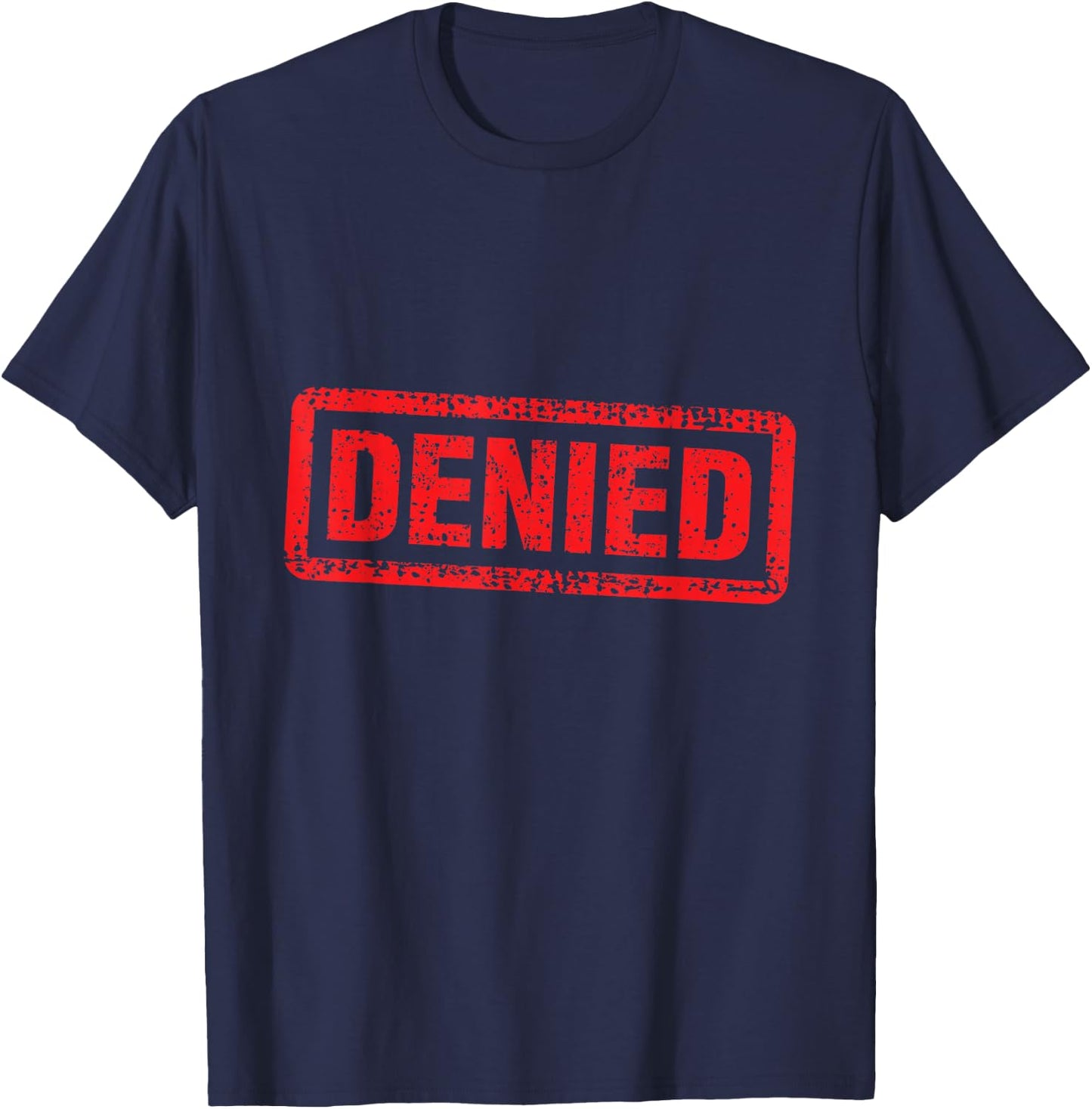 Denied Grunge Distressed Stamp T-Shirt - T-Shirt | Navy