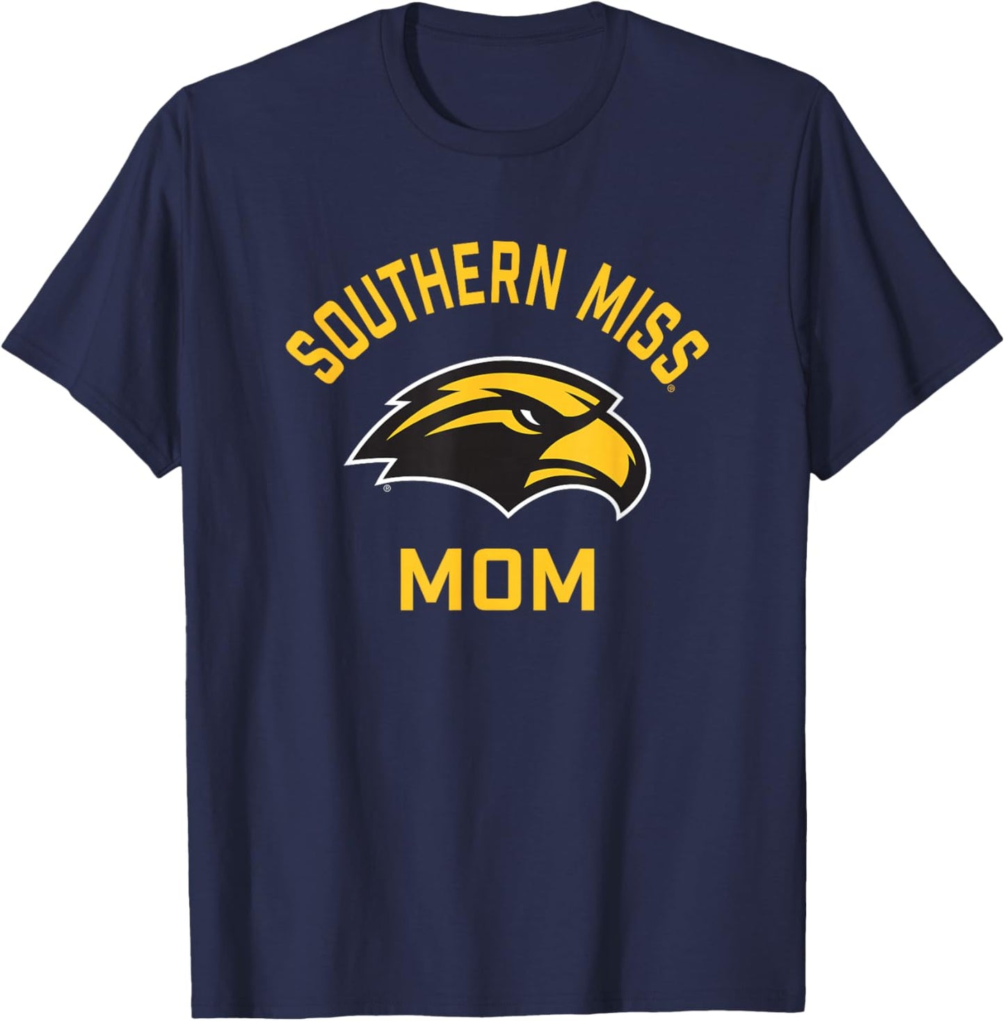 University of Southern Mississippi Golden Eagles Arched Mom T-Shirt - T-Shirt | Navy