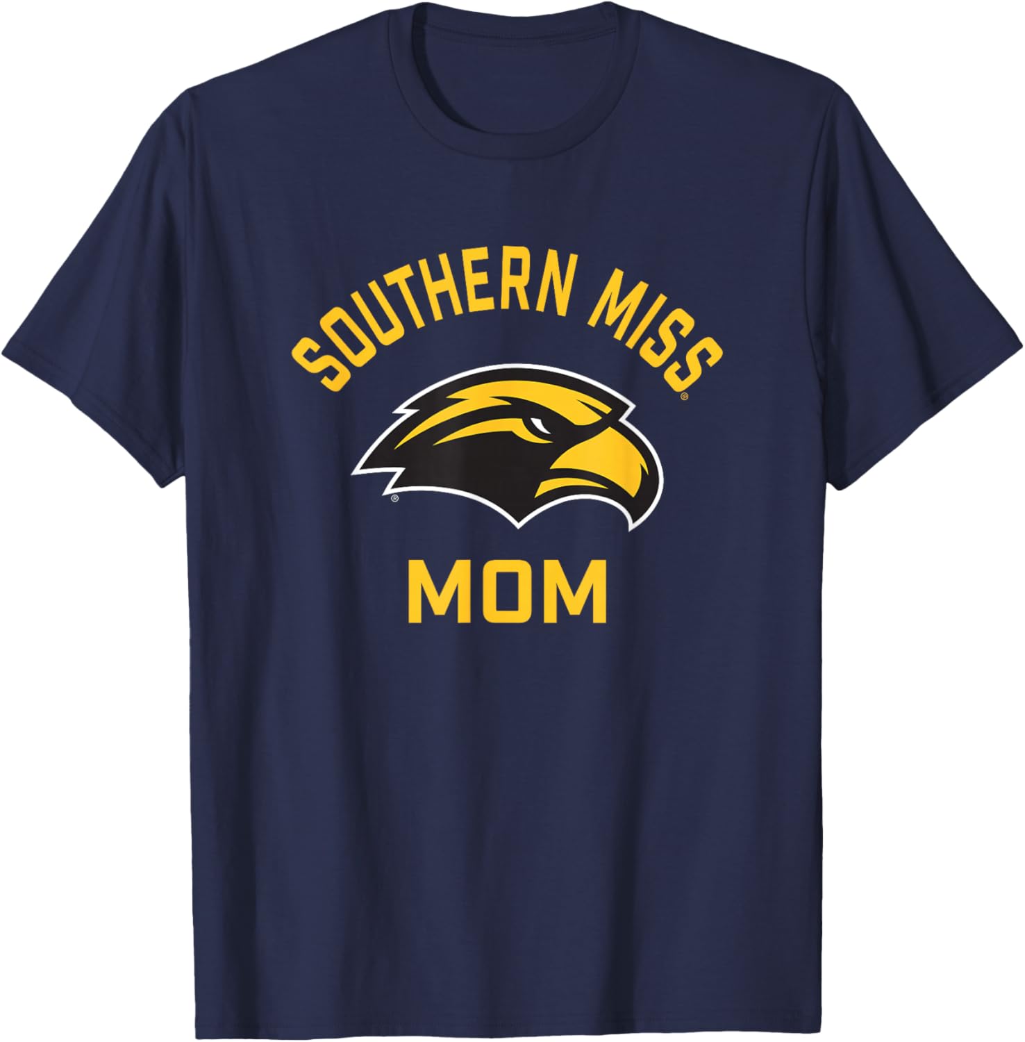 University of Southern Mississippi Golden Eagles Arched Mom T-Shirt - T-Shirt | Navy