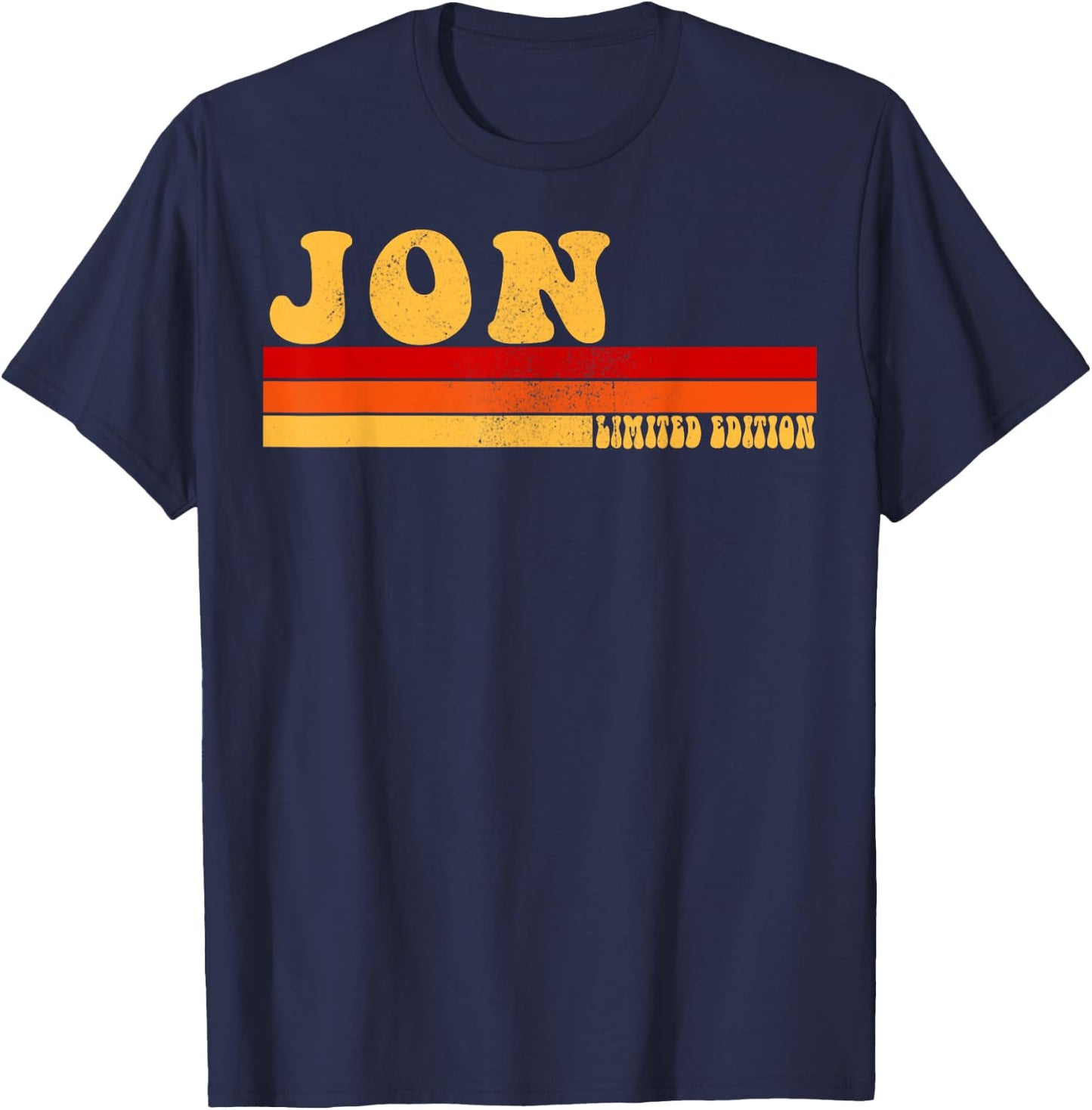 JON Name Personalized Idea Men Retro Vintage JON T-Shirt - T-Shirt | Navy