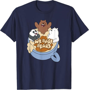 We Bare Bears Full Of Bears Cup Cute Cartoon T-Shirt - T-Shirt | Navy
