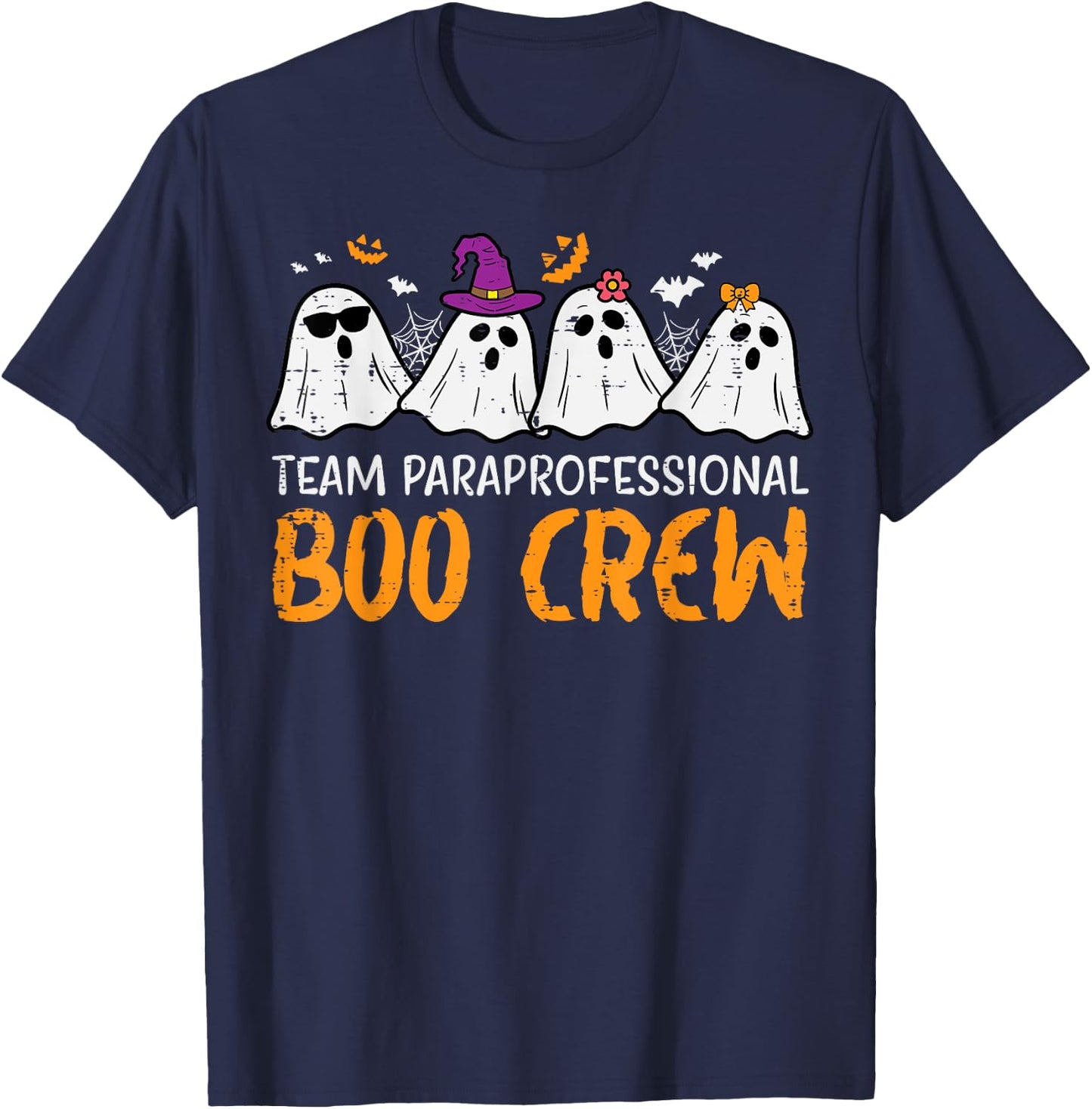 Halloween Team Paraprofessional Boo Crew Para Costume Women T-Shirt - T-Shirt | Navy