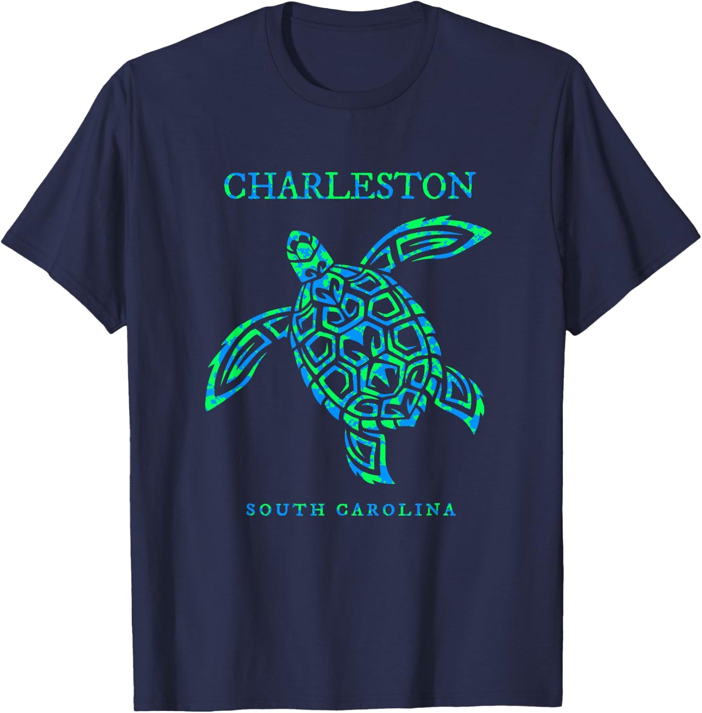 Charleston South Carolina Sea Turtle Boys Girls Souvenir T-Shirt - T-Shirt | Navy