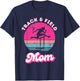 Track And Field Mom Track Mom Daughter Hurdles Track Meet T-Shirt - T-Shirt | Navy