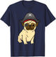 Pug Pirate Pug Halloween T-Shirt - T-Shirt | Navy