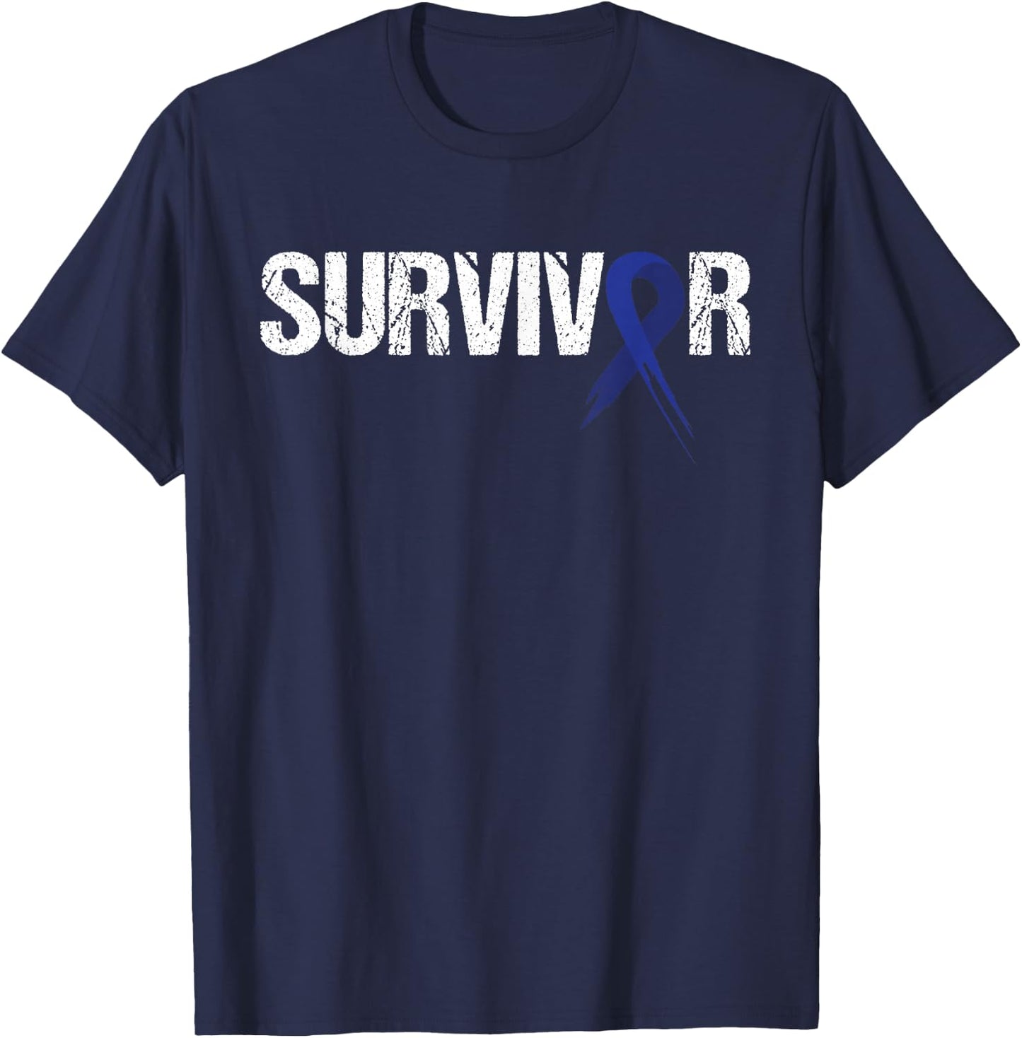 Colon Cancer Survivor Gift Women Find A Cure T-Shirt - T-Shirt | Navy