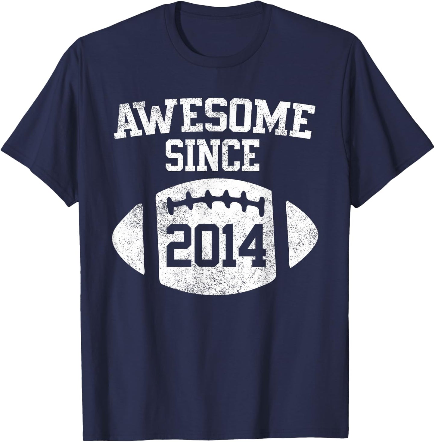 Awesome Since 2014 Football Player T-Shirt - T-Shirt | Navy