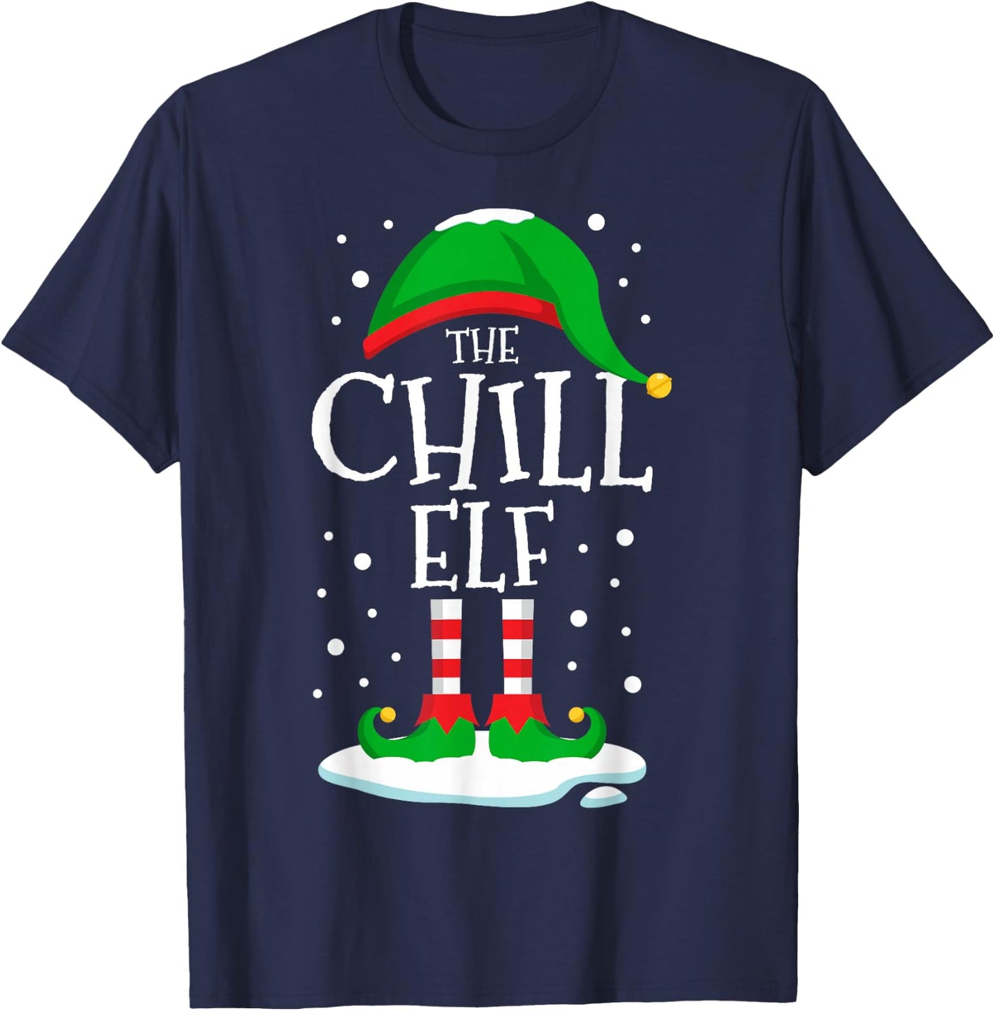 The Chill Elf Christmas Family Matching Xmas Group Funny T-Shirt - T-Shirt | Navy