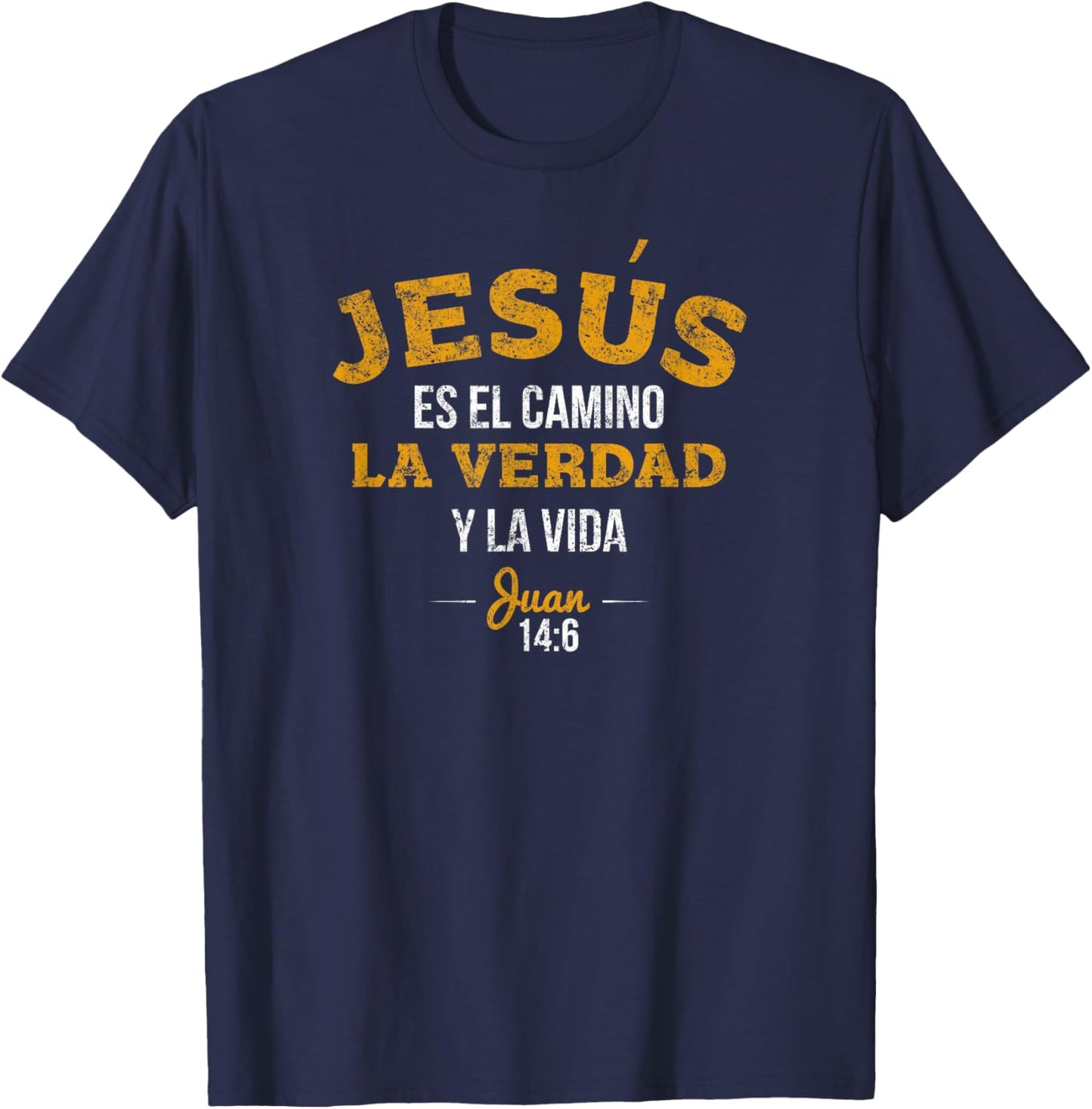 La Camisa de Jesus en Espanol | Christian Spanish Shirt T-Shirt - T-Shirt | Navy