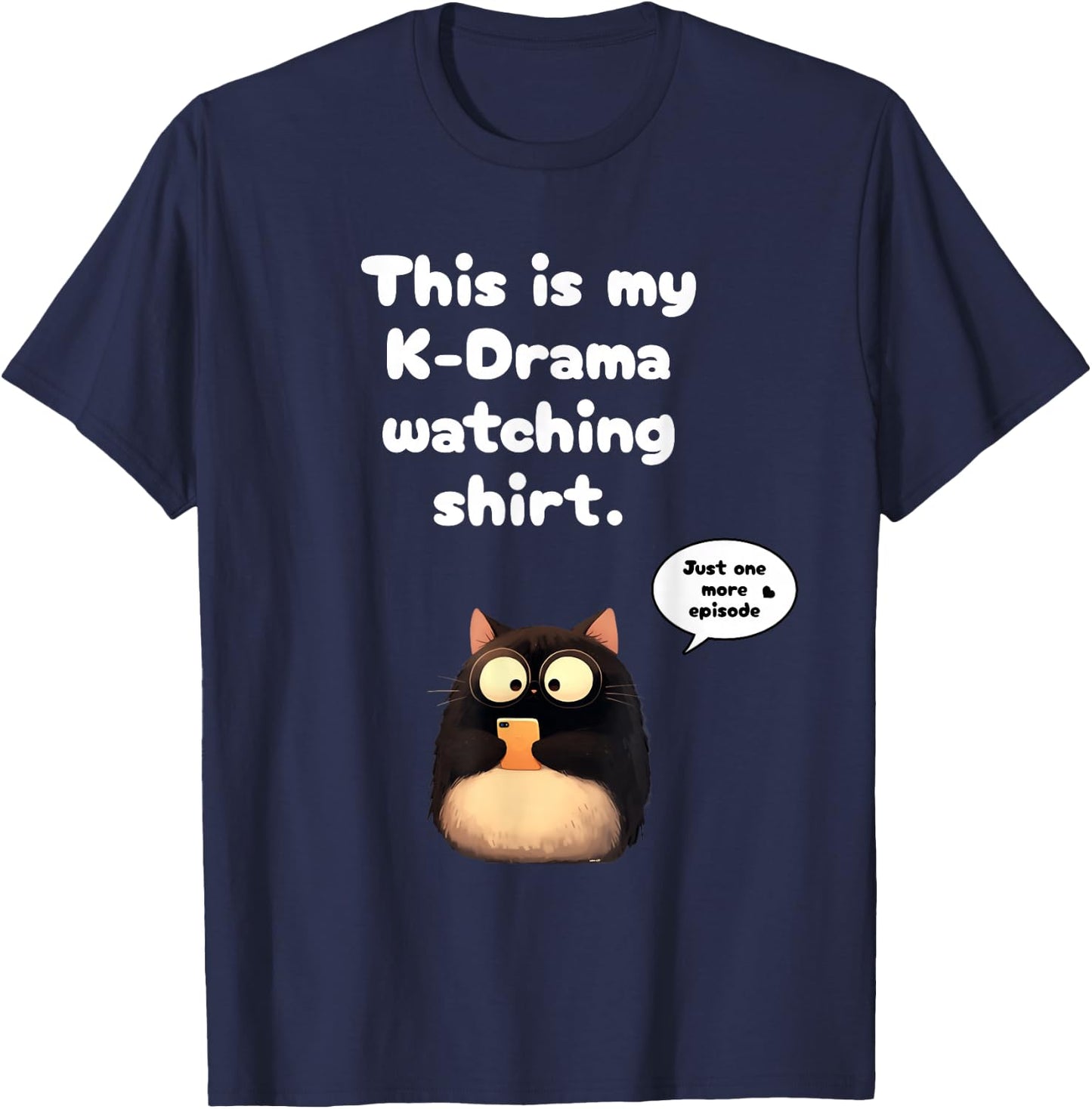 This is My Kdrama Watching K-Drama Merch Korean Merchandise T-Shirt - T-Shirt | Navy