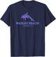 Waikiki Beach Hawaii Souvenir Dolphin Girls Boys Graphic T-Shirt - T-Shirt | Navy
