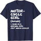 Motorcycle Girl Definition Funny T-Shirt - T-Shirt | Navy
