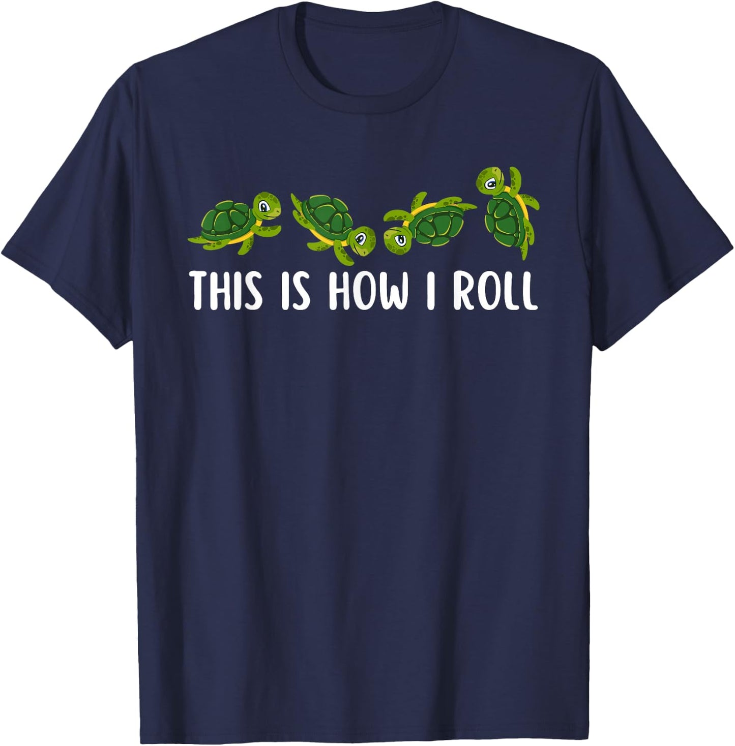 Sea Turtle Lover Kids This Is How I Roll Turtle T-Shirt - T-Shirt | Navy