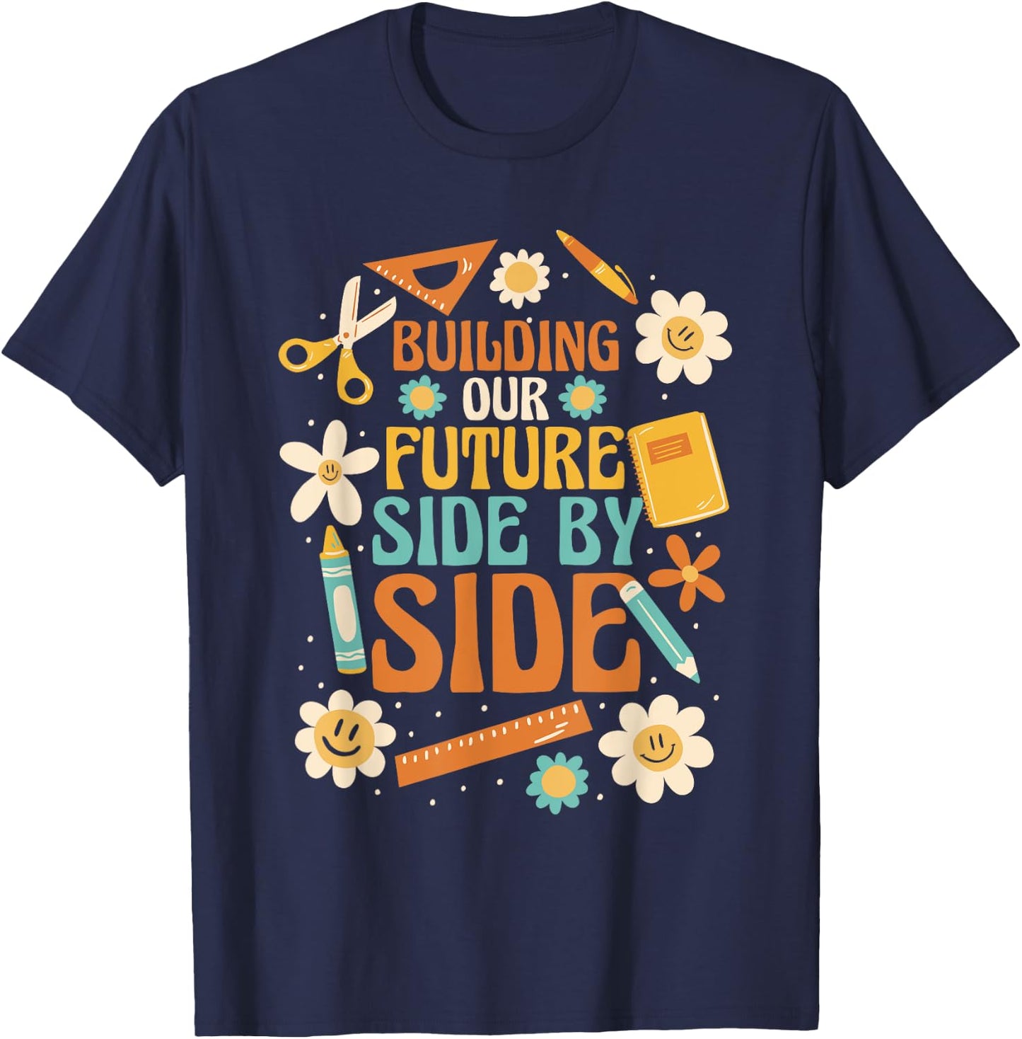 Building Our Future Side by Side T-Shirt - T-Shirt | Navy