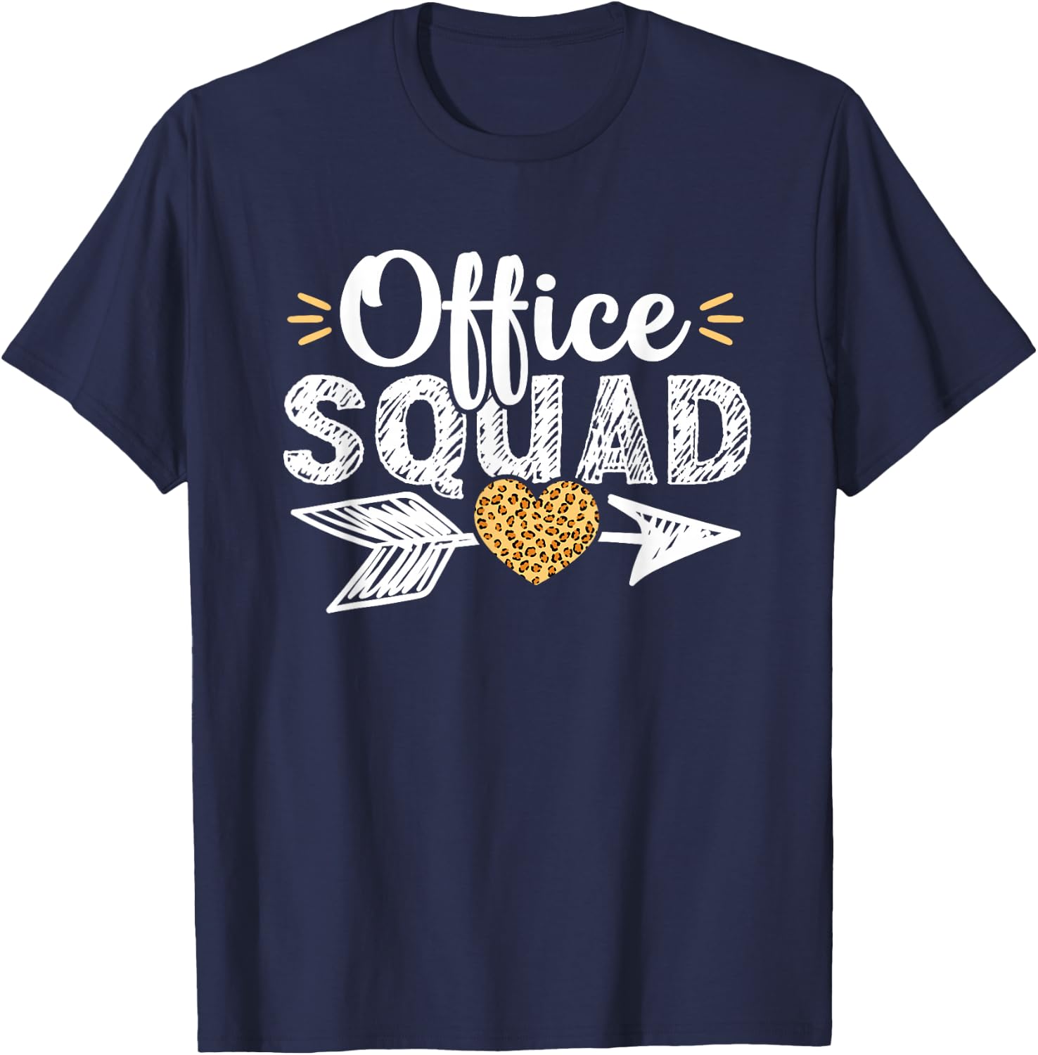 Leopard School Secretary Office Squad Clerk Appreciation T-Shirt - T-Shirt | Navy