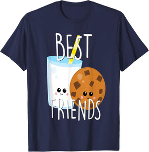Bestie Shirt Nice Food BFF Best Friend Biscuits and T-Shirt - T-Shirt | Navy