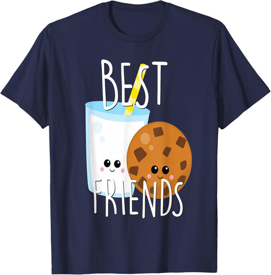 Bestie Shirt Nice Food BFF Best Friend Biscuits and T-Shirt - T-Shirt | Navy