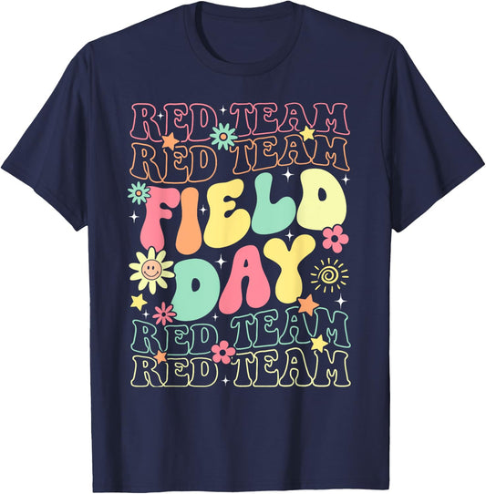Field Day Red Team Color War Camp Team Game Competition T-Shirt - T-Shirt | Navy