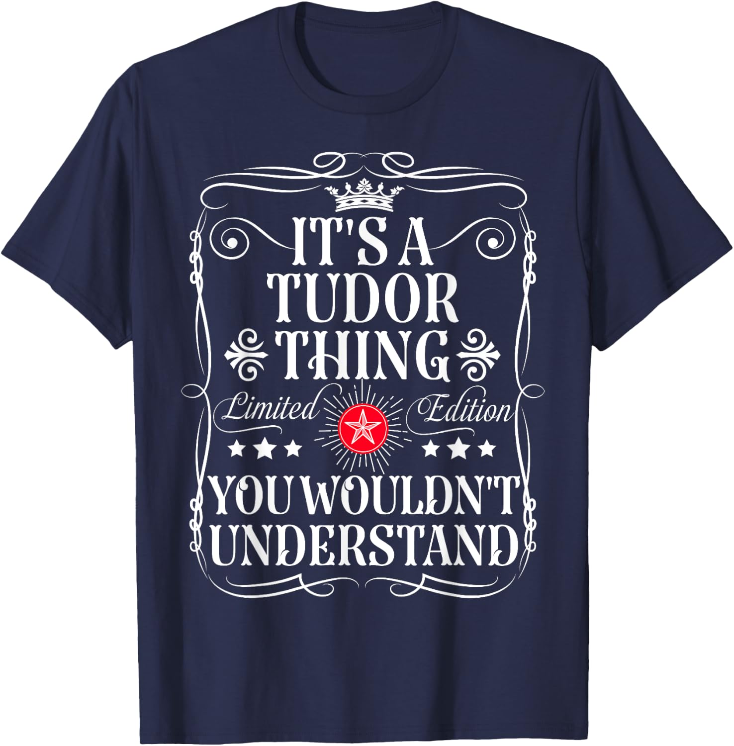 Tudor Name Its A Tudor Thing You Wouldn't Understand T-Shirt - T-Shirt | Navy