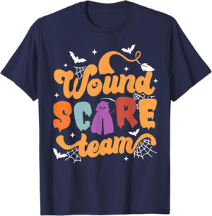 Wound Care Team Halloween Team Crew Nurse Practitioner T-Shirt - T-Shirt | Navy