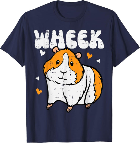 Guinea Pig Wheek Cavy Lover Rodent Girls Boys Kids Women Men T-Shirt - T-Shirt | Navy