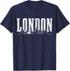 London Skyline UK Vintage England Souvenir T-Shirt - T-Shirt | Navy