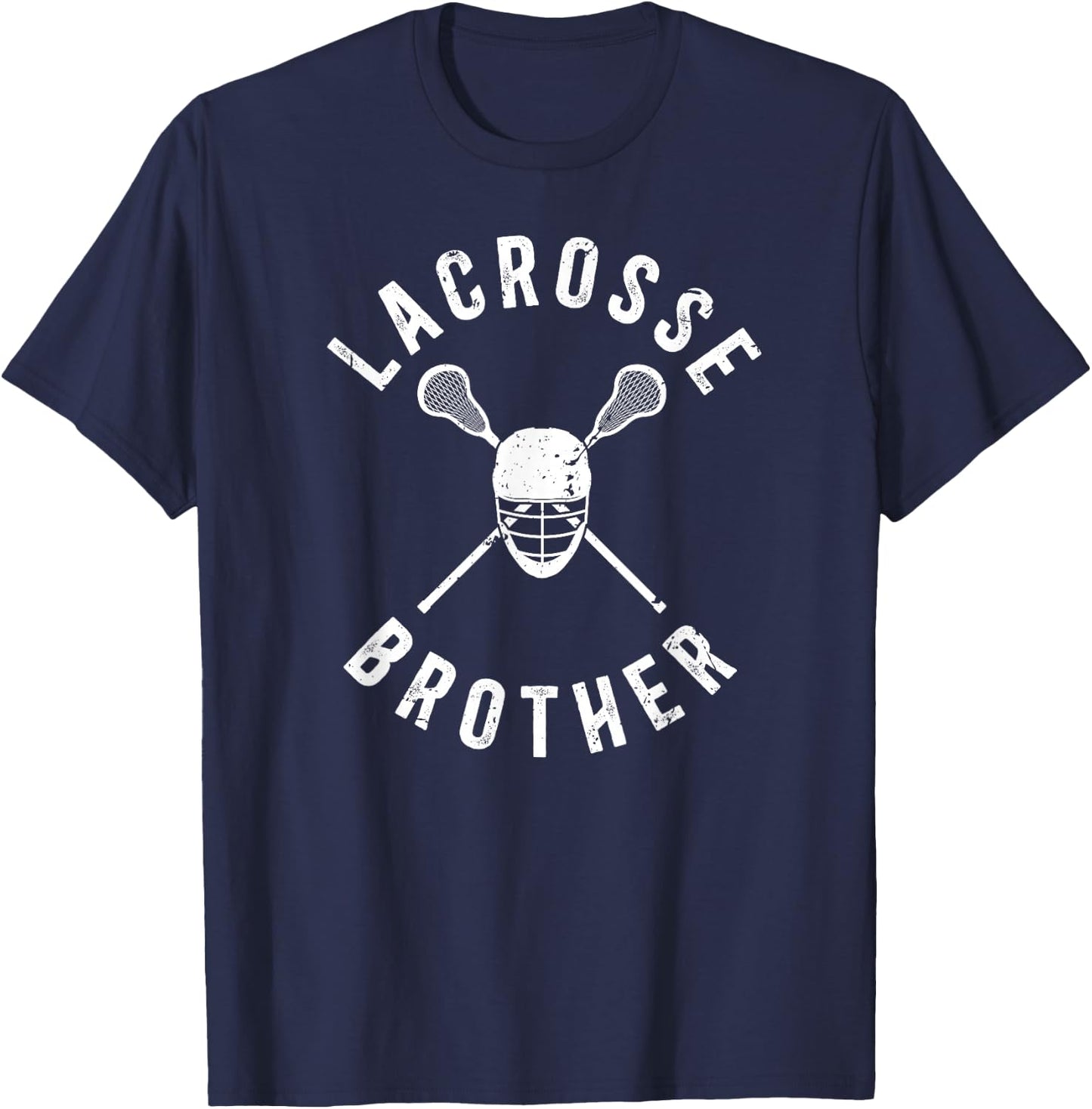 Lacrosse Brother Of A Lacrosse Player Brother Lacrosse Bro T-Shirt - T-Shirt | Navy