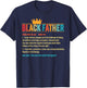 Black Father Definition Father's Day African American Father T-Shirt - T-Shirt | Navy