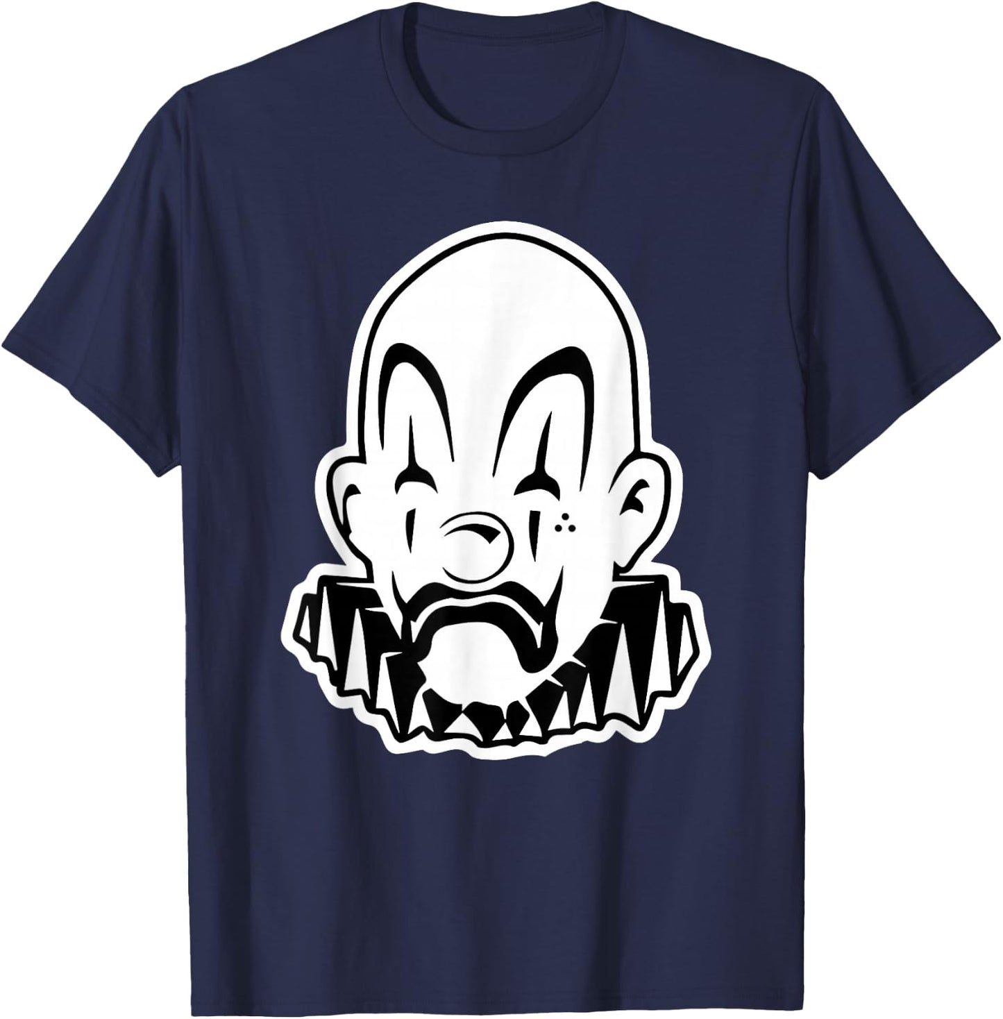 Payaso Chicano Clown Blackwork Minimal T-Shirt - T-Shirt | Navy