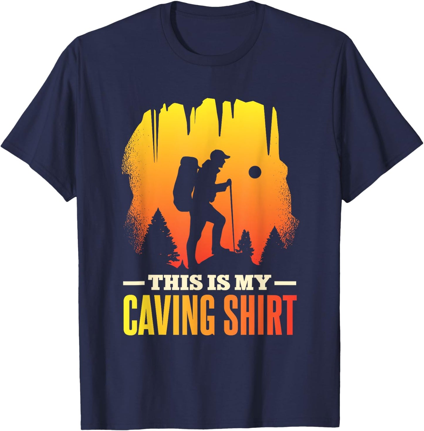 Hobby Cave Explorer Caving Exploring T-Shirt - T-Shirt | Navy
