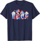 4th Of July Latte Mug For Patriotic Women White Red And Blue T-Shirt - T-Shirt | Navy