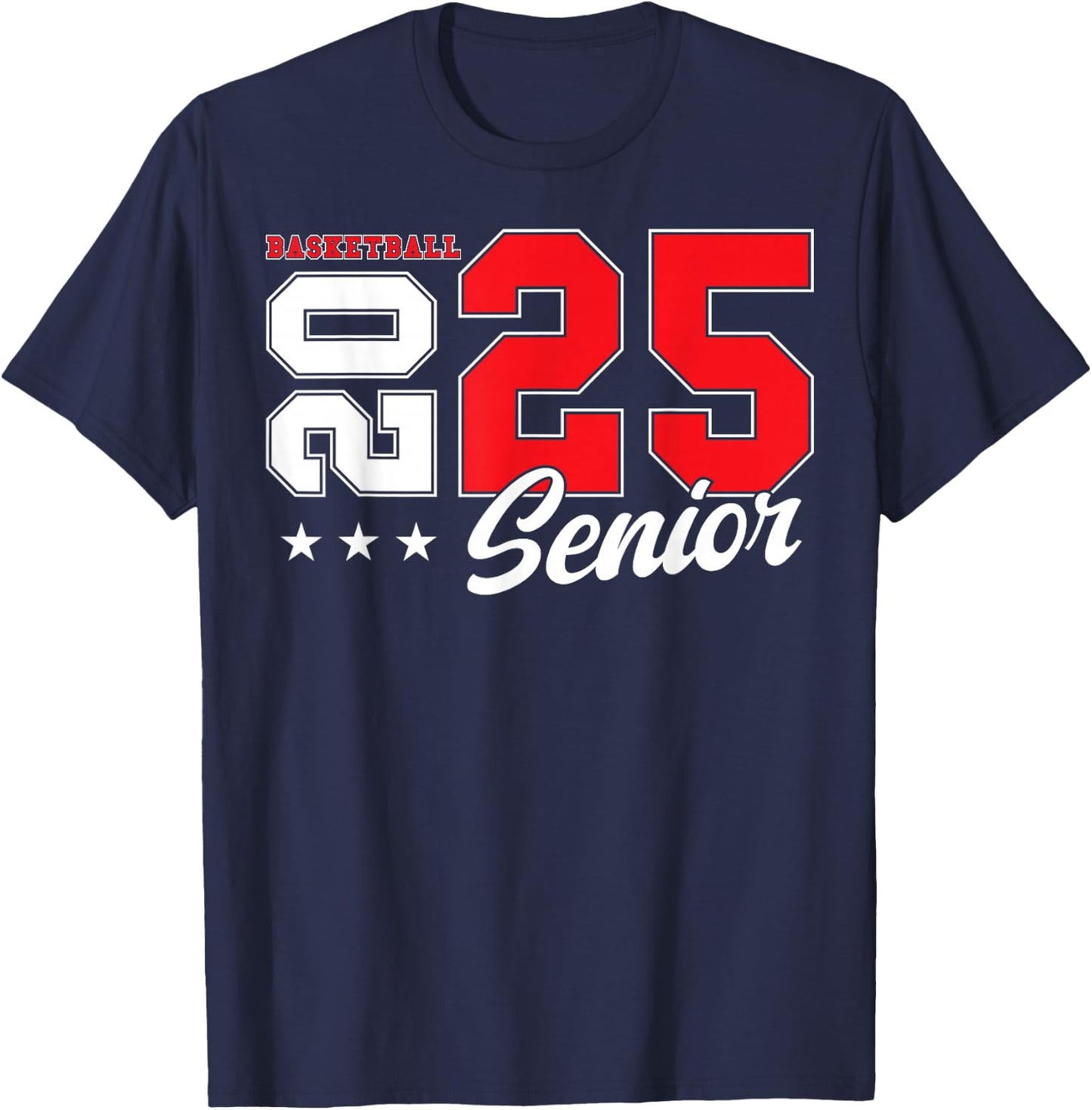 Basketball Senior Night Basketball Senior 2025 Graduation 79 T-Shirt - T-Shirt | Navy