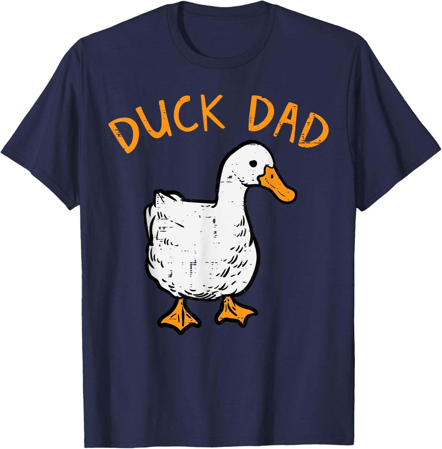 Duck Dad Funny Fathers Day Farmer Hunter Daddy Papa Men T-Shirt - T-Shirt | Navy