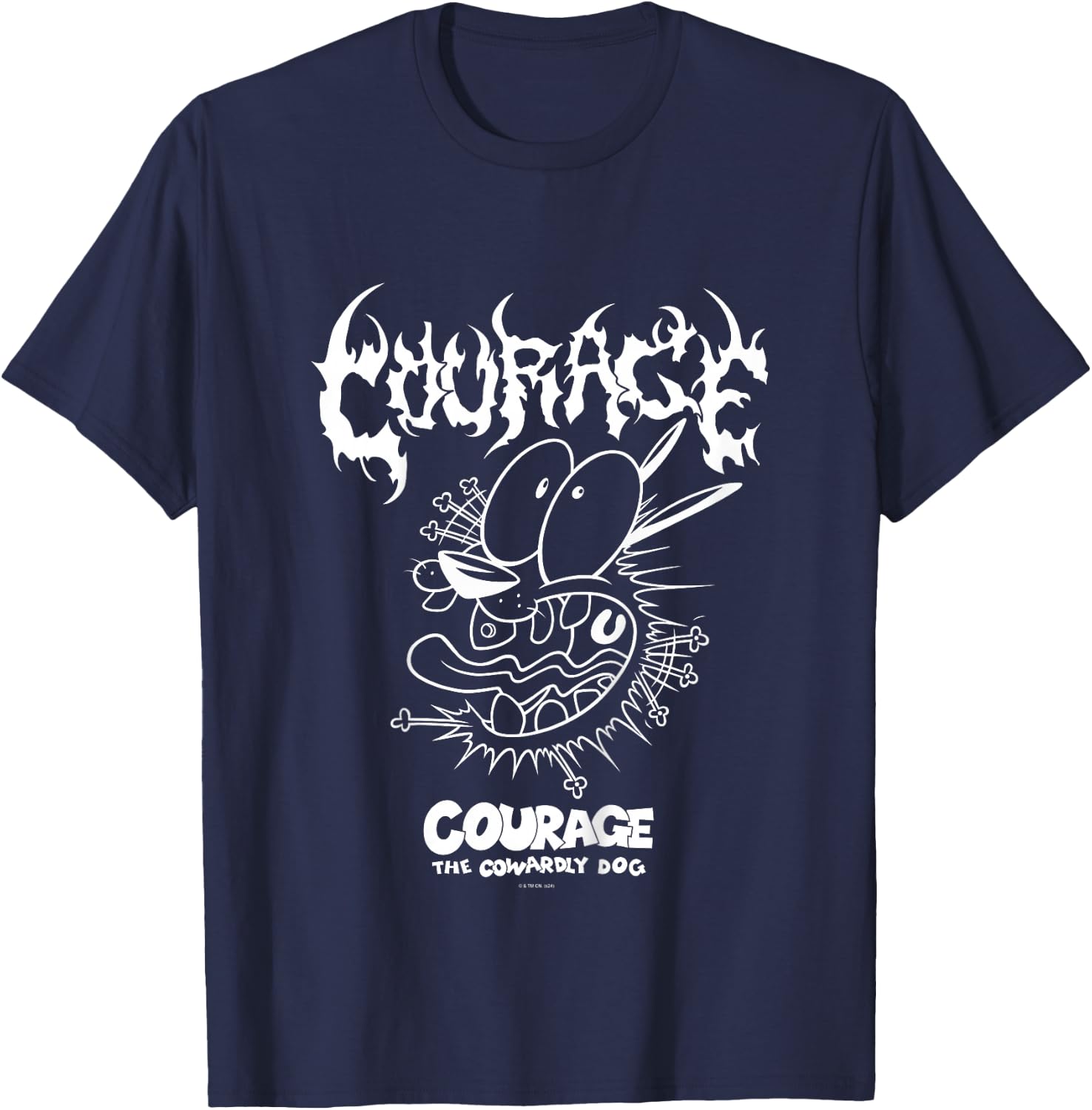 Kids Courage the Cowardly Dog Extreme Metal T-Shirt - T-Shirt | Navy