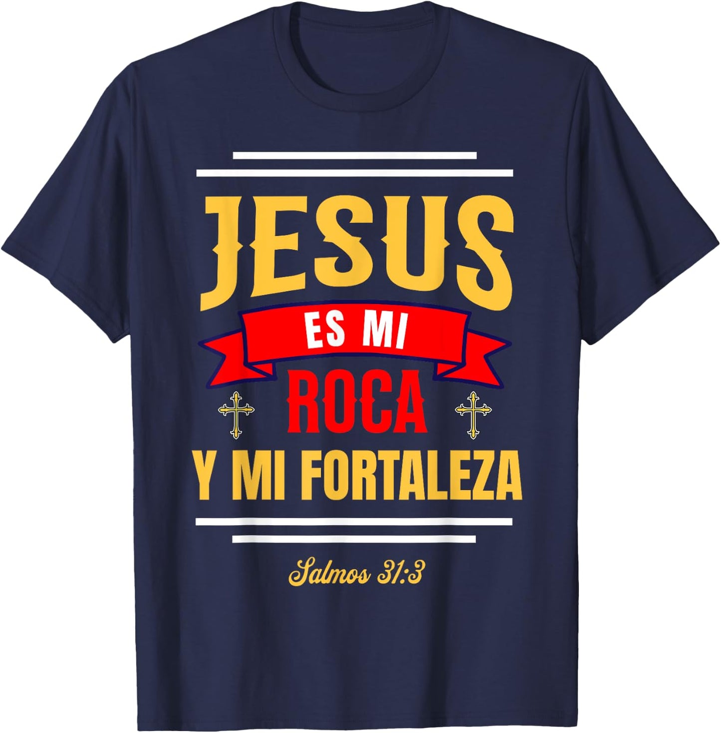 Christians Quote in Spanish Christian Bible Verse Quote T-Shirt - T-Shirt | Navy
