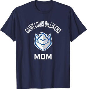 Saint Louis University SLU Billikens Arched Mom T-Shirt - T-Shirt | Navy