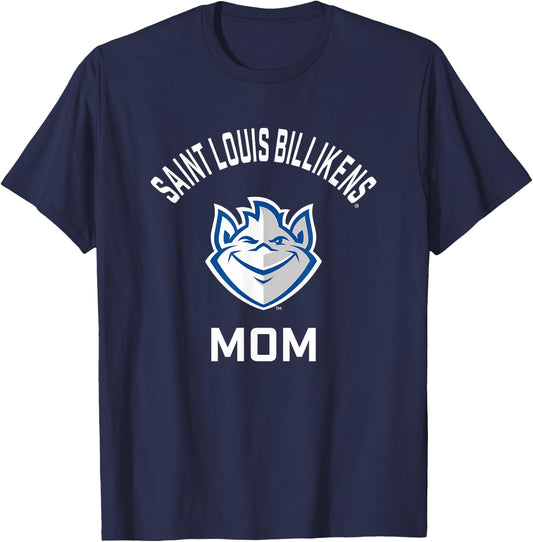 Saint Louis University SLU Billikens Arched Mom T-Shirt - T-Shirt | Navy