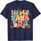 Retro Groovy In My Yaya Era Mother's Day T-Shirt - T-Shirt | Navy